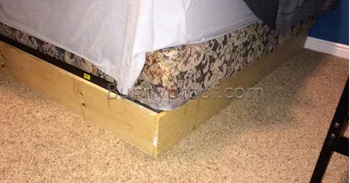 bunny proof block under bed