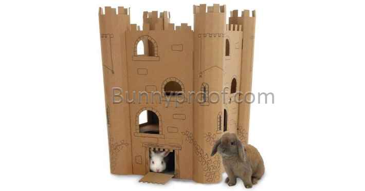 cardboard castle bunny toy
