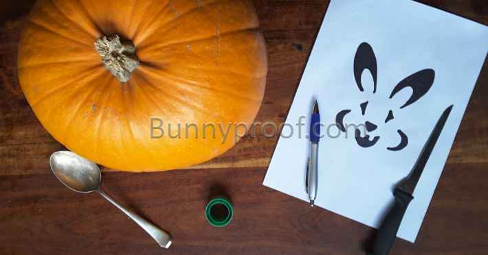 halloween bunny pumpkin carving kit