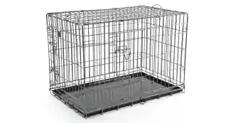 Folding wire dog crate