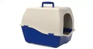 Hooded litter pan