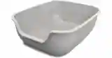 grey high sided litter box