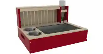 Litter box with hay feeder