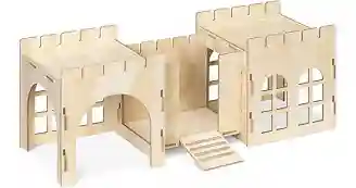 Wooden rabbit castle