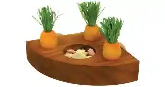 Wooden rabbit foraging toy