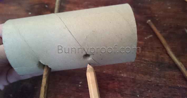 rabbit toy toilet roll twig tree pt1